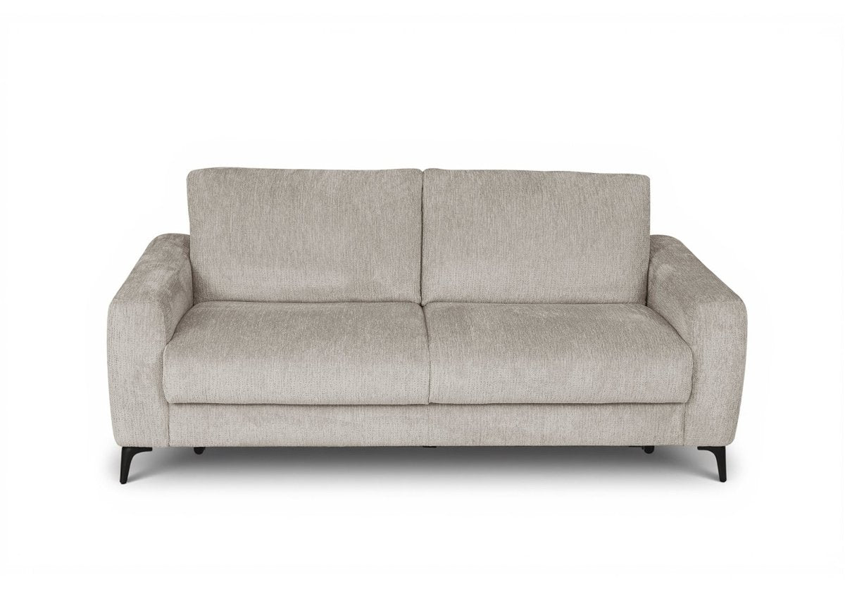 NONA 3-Sitzer Express-Schlafsofa Melange-Samt beige