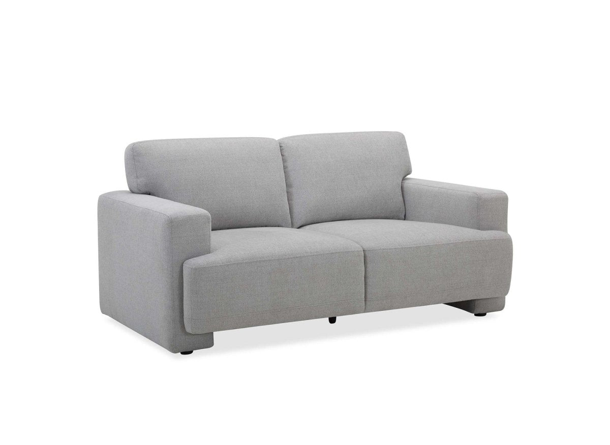 Canapé fixe 2 places en tissu gris AYLINE - DécoInParis