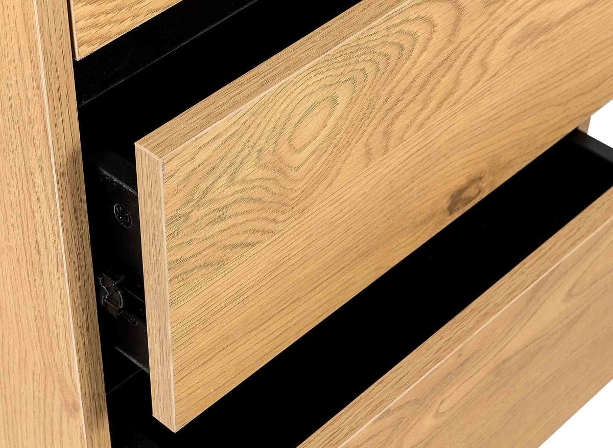 Commode en bois 4 tiroirs avec coiffeuse intégrée DARINA - DécoInParis