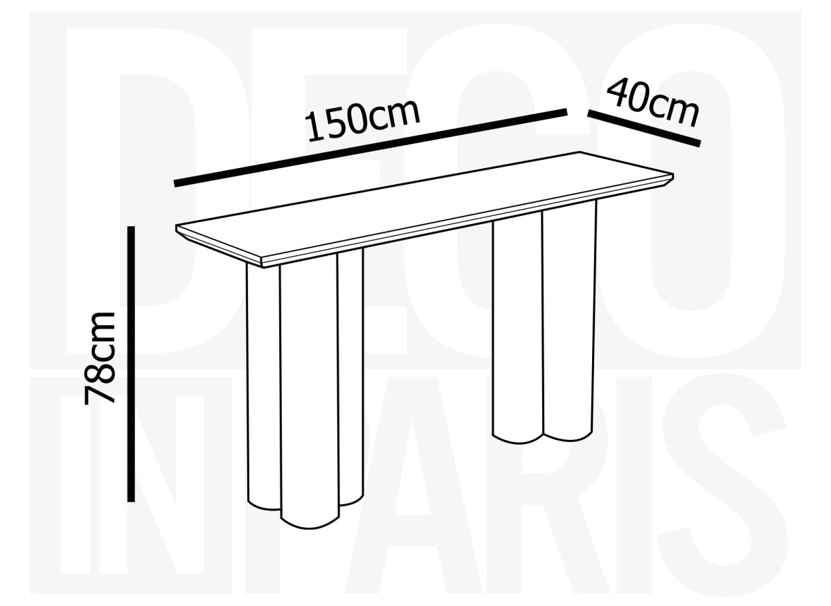 Console blanche pieds forme organique ROSALIA - DécoInParis