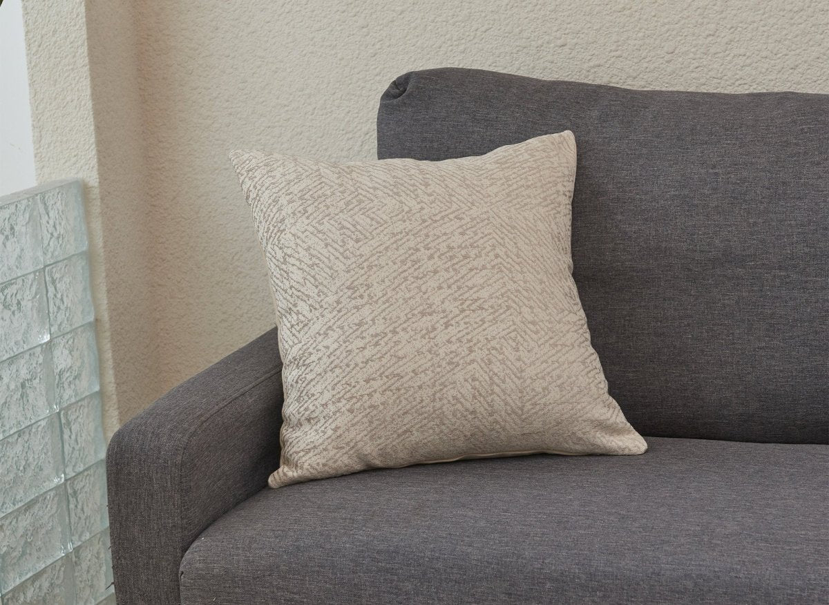 Coussin beige à motifs 45x45 cm MINNESOTA - DécoInParis