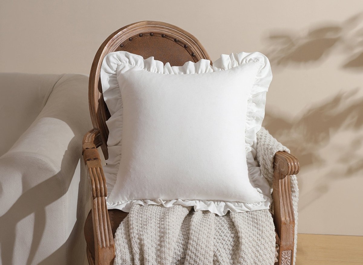 Coussin blanc écru 45x45 cm