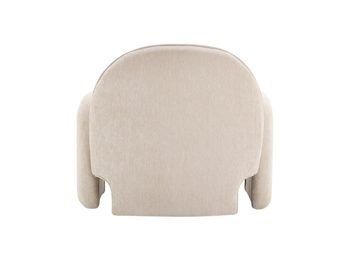 Fauteuil en velours beige MAKO - DécoInParis