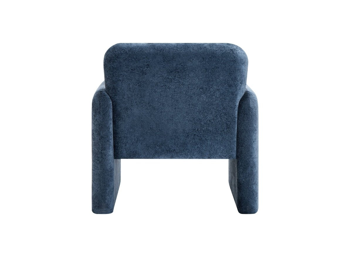 Fauteuil en velours bleu PAMIO - DécoInParis