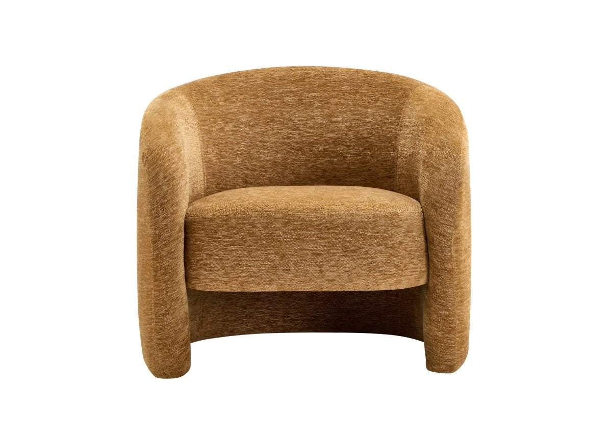 Fauteuil en velours moutarde OXFORD - DécoInParis