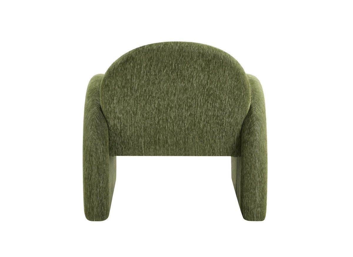 Fauteuil en velours vert VOLTAIRE - DécoInParis