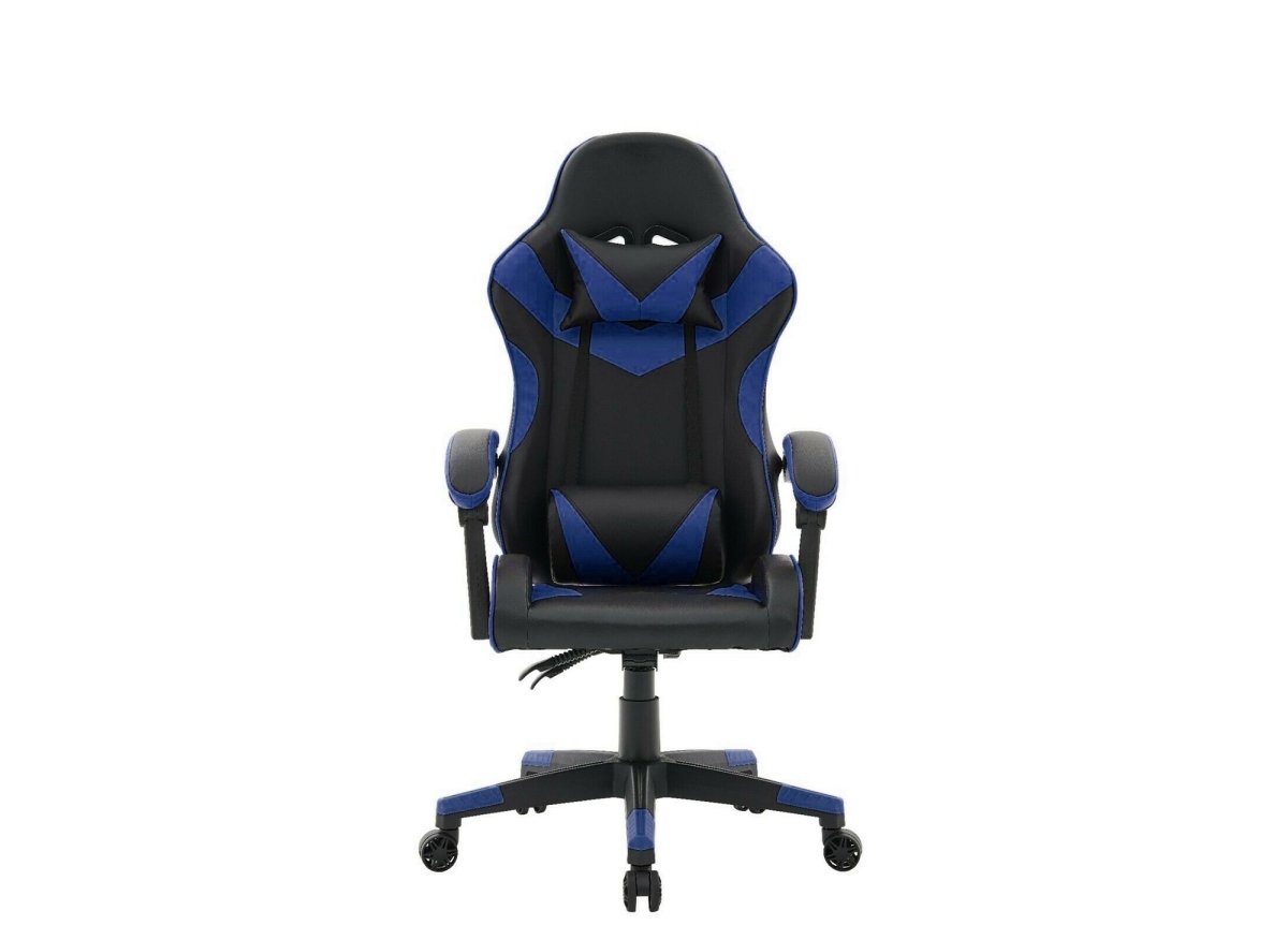 Fauteuil gaming en simili cuir noir et bleu PIXEL - DécoInParis