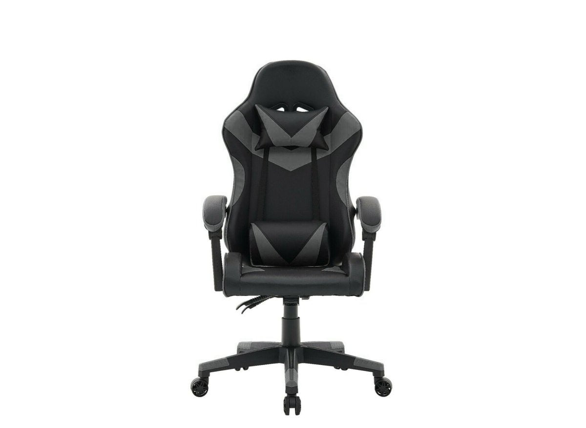 Fauteuil gaming en simili cuir noir et gris PIXEL - DécoInParis