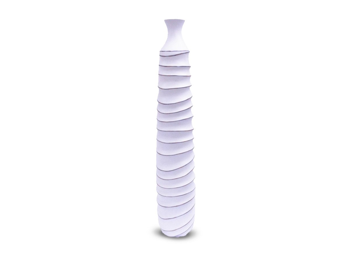Grand vase en résine blanc H93 cm TWIST - DécoInParis
