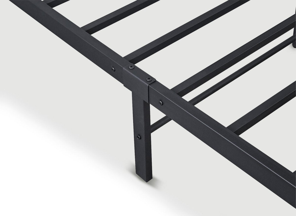 Lit double en métal noir GASTON 160x200 cm - DécoInParis