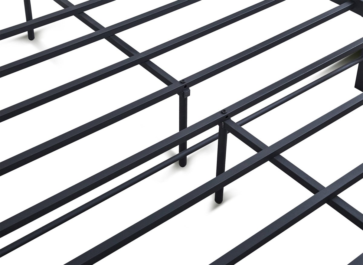 Lit double en métal noir GASTON 160x200 cm - DécoInParis