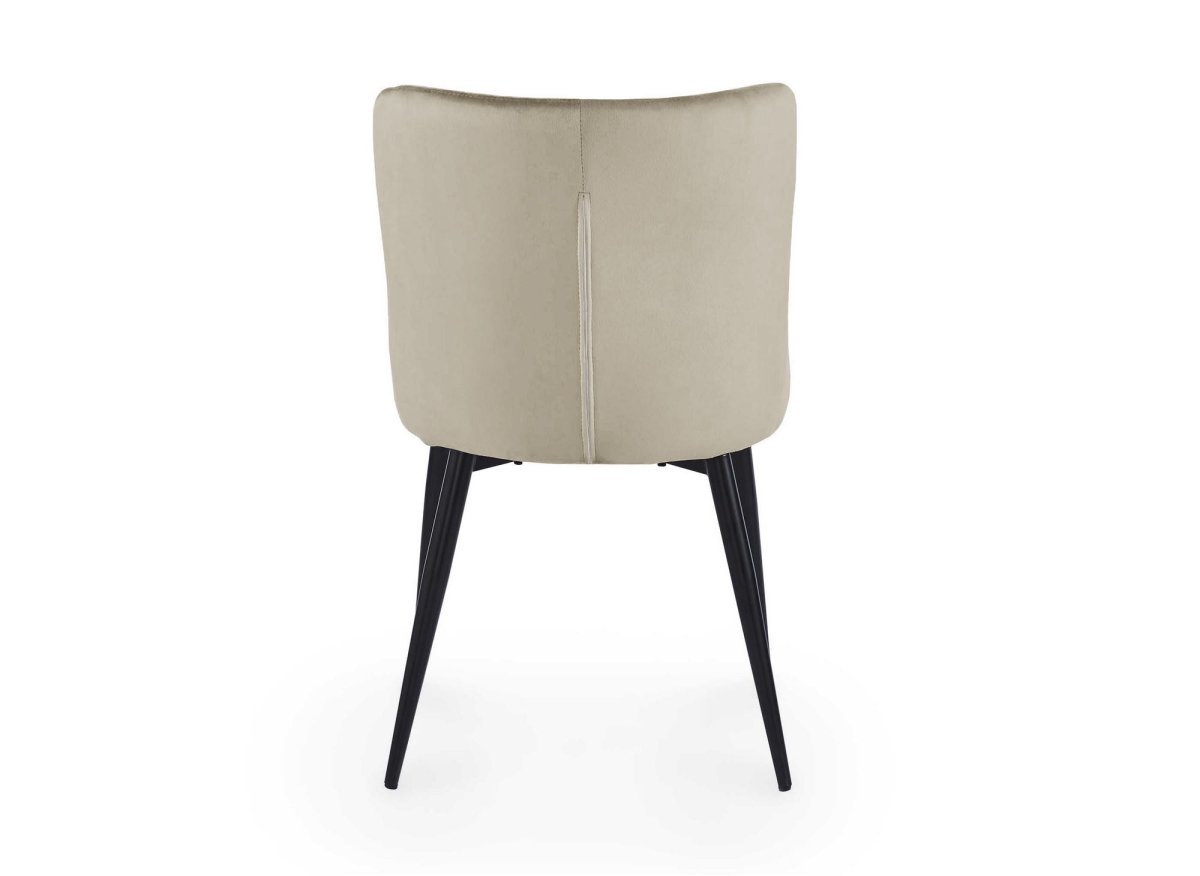 Lot de 2 chaises design en velours beige JENNY - DécoInParis