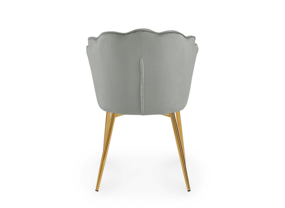 Lot de 2 chaises design en velours gris GARANCE - DécoInParis