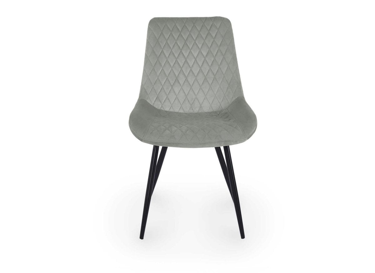 Lot de 2 chaises design en velours gris YOLA - DécoInParis