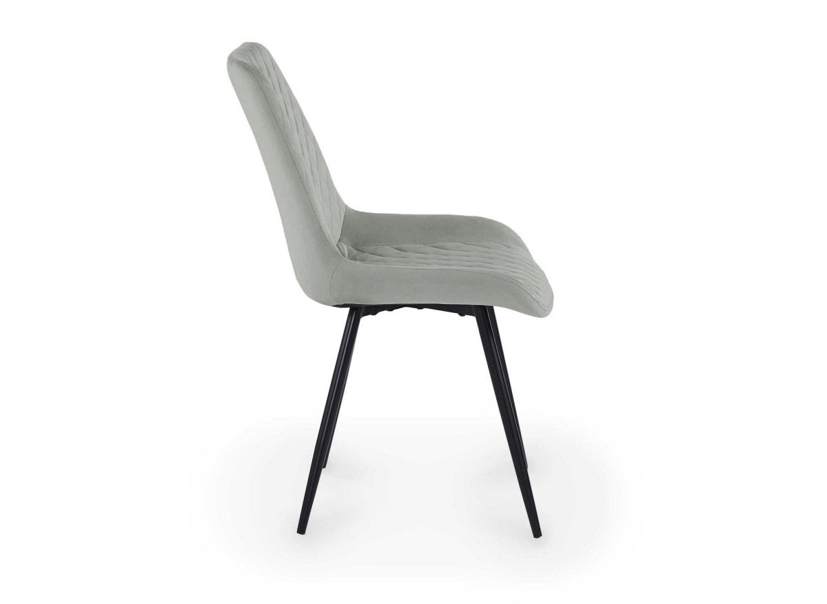 Lot de 2 chaises design en velours gris YOLA - DécoInParis