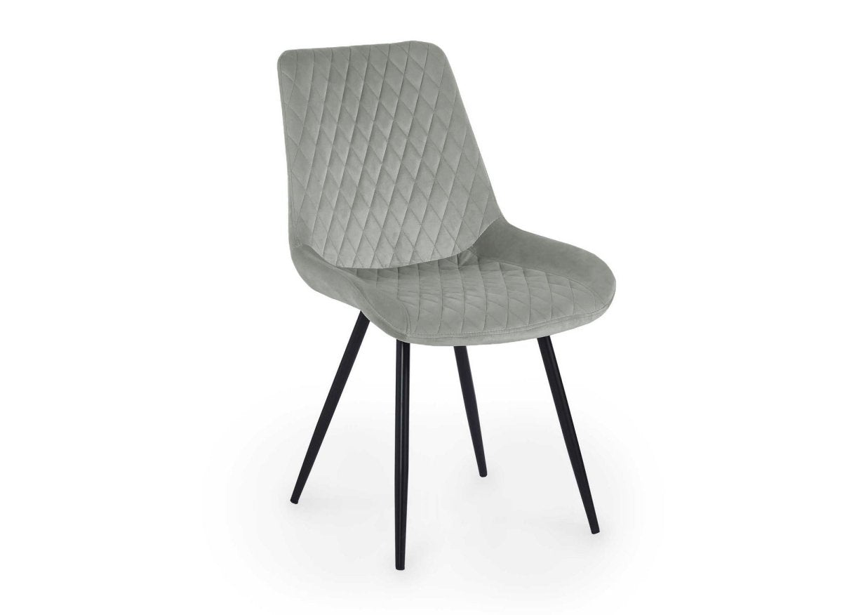Lot de 2 chaises design en velours gris YOLA - DécoInParis