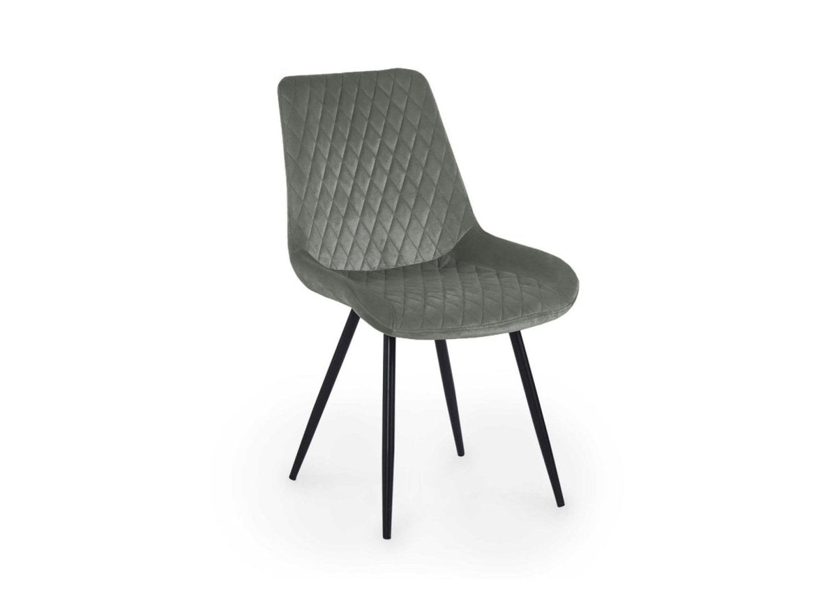 Lot de 2 chaises design en velours gris YOLA - DécoInParis
