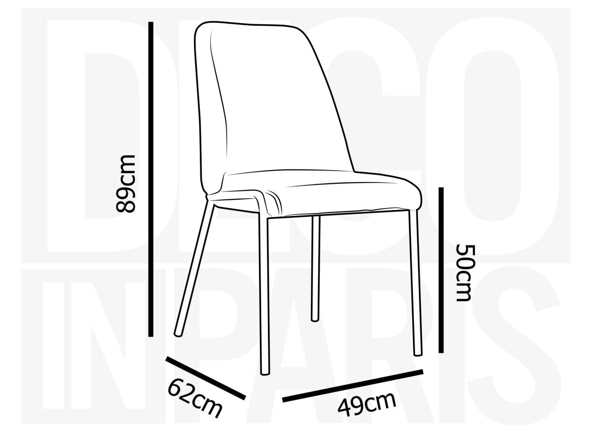 Lot de 2 chaises effet peau de mouton gris APRIL - DécoInParis