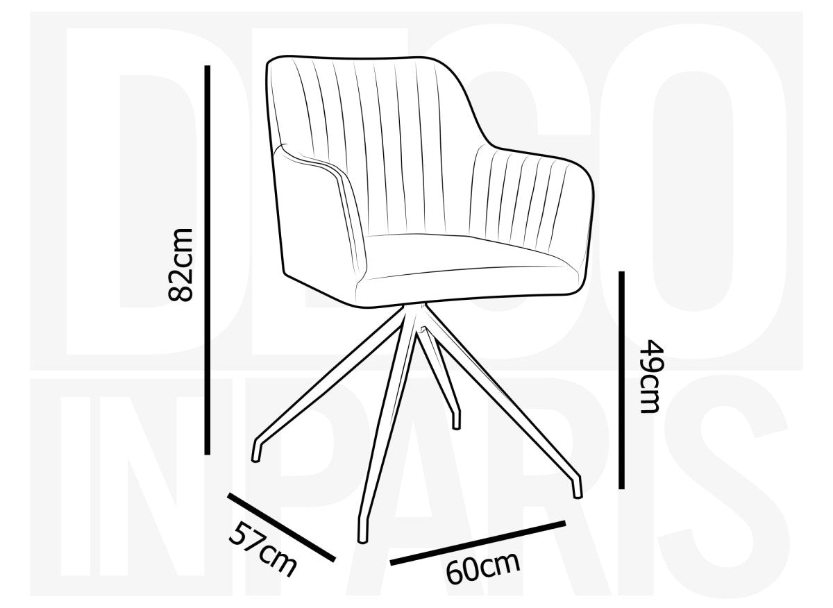 Lot de 2 chaises en velours vert pieds en métal noir RATUS - DécoInParis