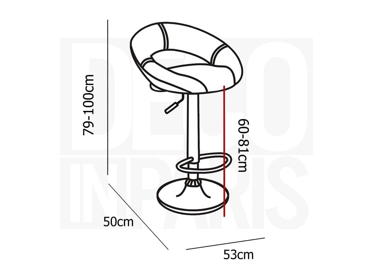 Lot de 2 tabourets de bar blanc JETI - DécoInParis
