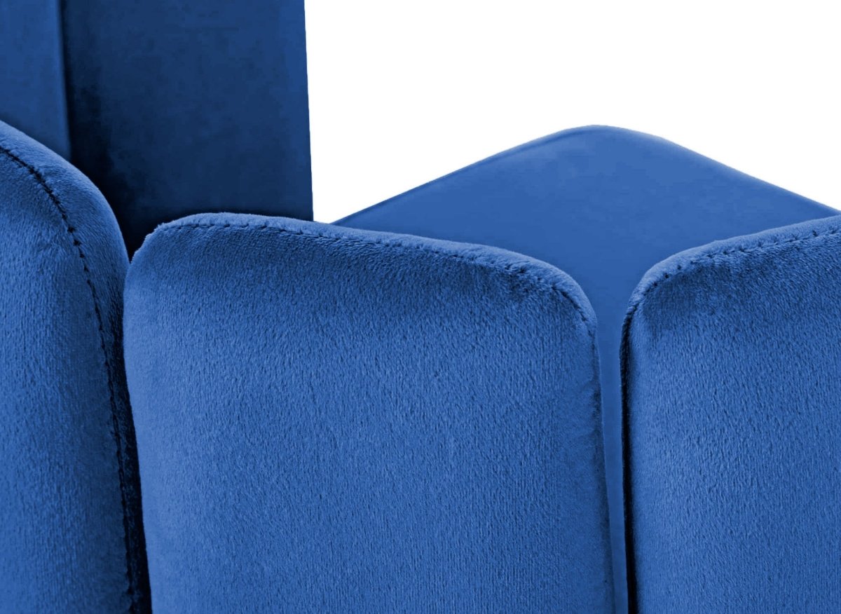 Lot de 2 tabourets de bar design en velours bleu DEBBY - DécoInParis
