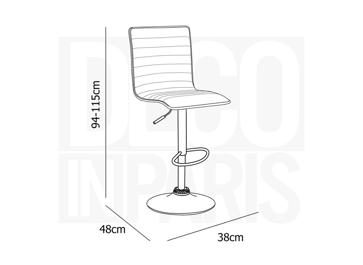 Lot de 2 tabourets de bar rouge LOCAS - DécoInParis