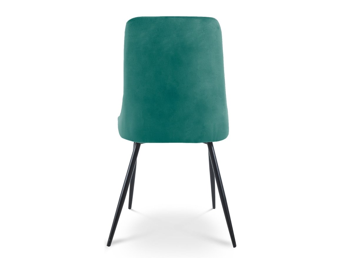 Lot de 4 chaises design en velours vert OLVEA - DécoInParis