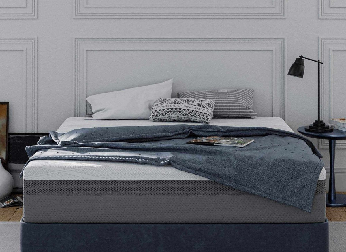 Matelas HYBRID 140 x 190 cm ressorts ensachés et mémoire de forme épaisseur 26 cm - DécoInParis