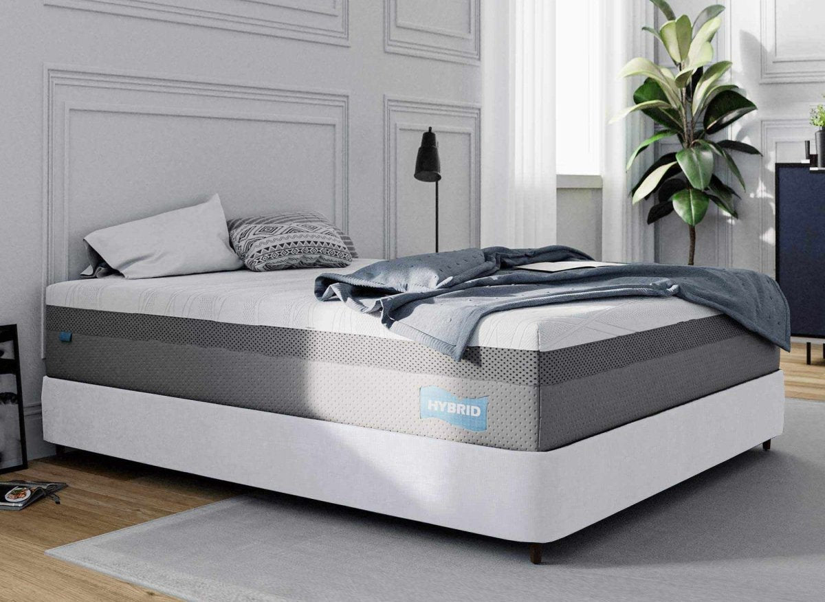 Matelas HYBRID 140 x 190 cm ressorts ensachés et mémoire de forme épaisseur 26 cm - DécoInParis