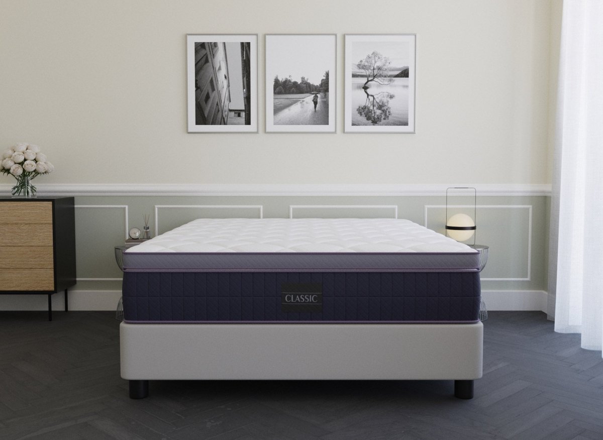 Matelas hybride CLASSIC 160 x 200 cm ressorts ensachés et mémoire de forme épaisseur 31 cm - DécoInParis
