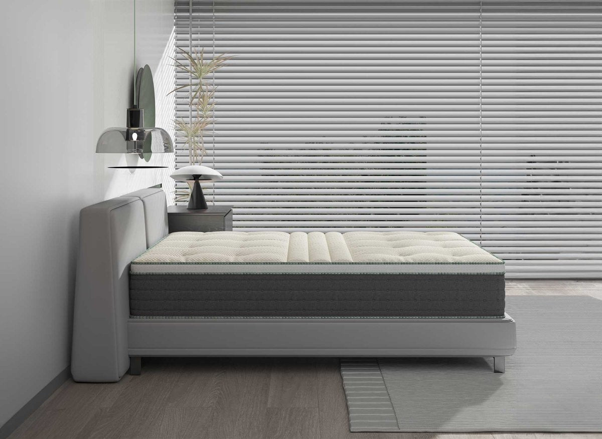 Matelas hybride NATURAL 140 x 190 cm ressorts ensachés et soie épaisseur 29 cm - DécoInParis