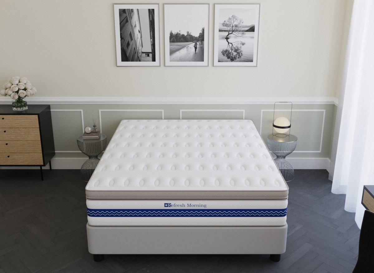 Matelas hybride REFRESH 160 x 200 cm ressorts ensachés et mémoire de forme épaisseur 32 cm - DécoInParis