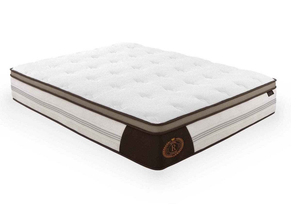 Matelas hybride ROYAL LUX 160 x 200 cm ressorts ensachés et mémoire de forme épaisseur 31 cm - DécoInParis