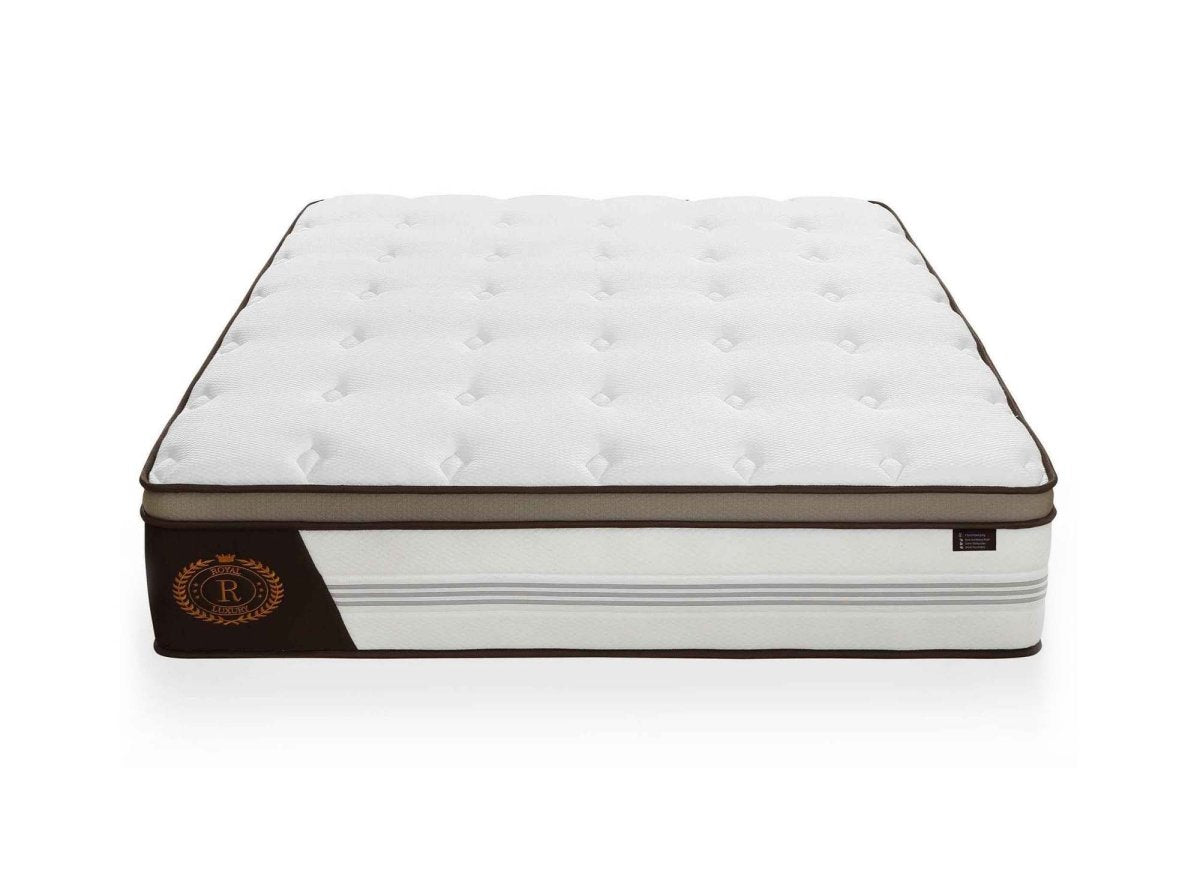 Matelas hybride ROYAL LUX 180 x 200 cm ressorts ensachés et mémoire de forme épaisseur 31 cm - DécoInParis