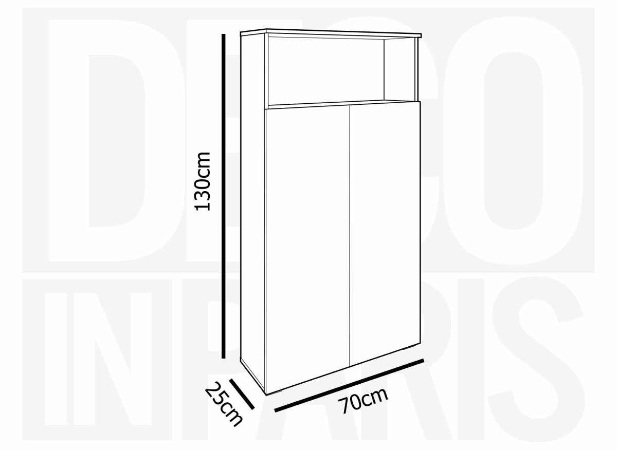 Meuble à chaussures 5 compartiments et 1 niche en bois BAKI - DécoInParis