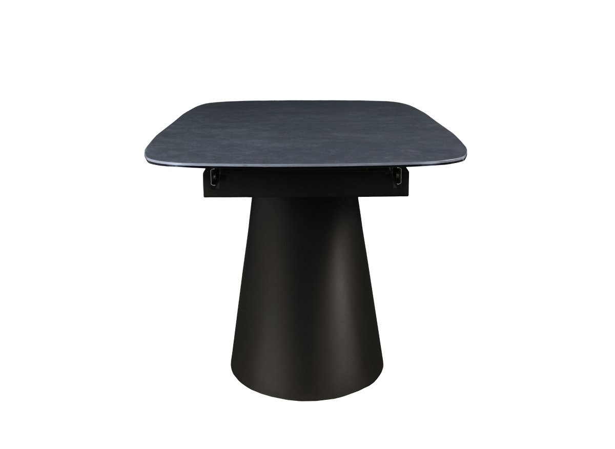Table à manger extensible pieds métal marron plateau céramique 180-240 cm MILANO - DécoInParis