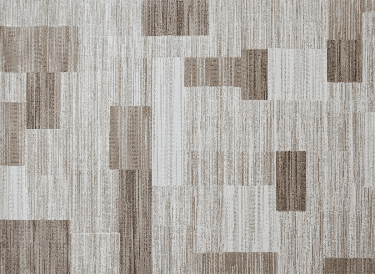 Tapis beige à motifs rectangulaires 160 x 230 cm NOMADE - DécoInParis