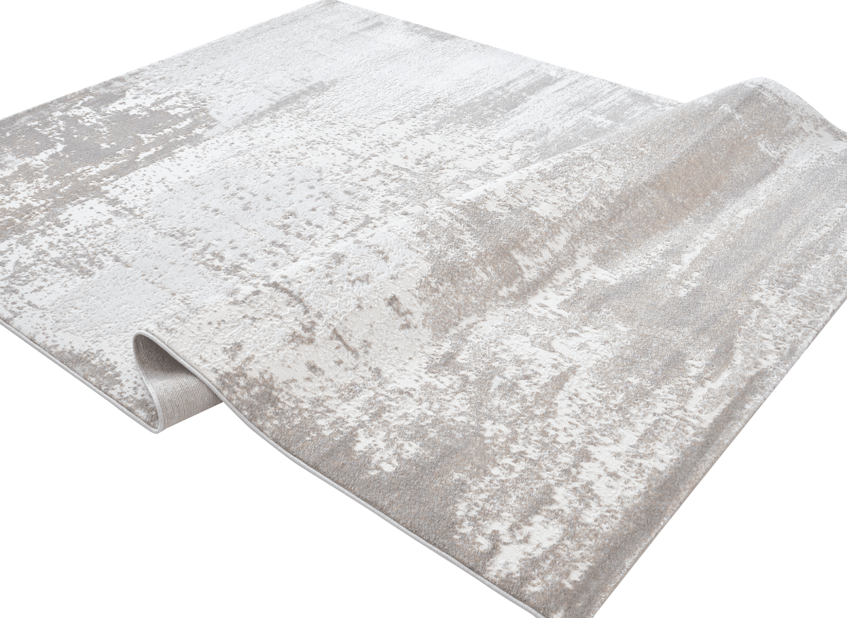 Beigefarbener Teppich in Betonoptik, 160 x 230 cm, Mineral