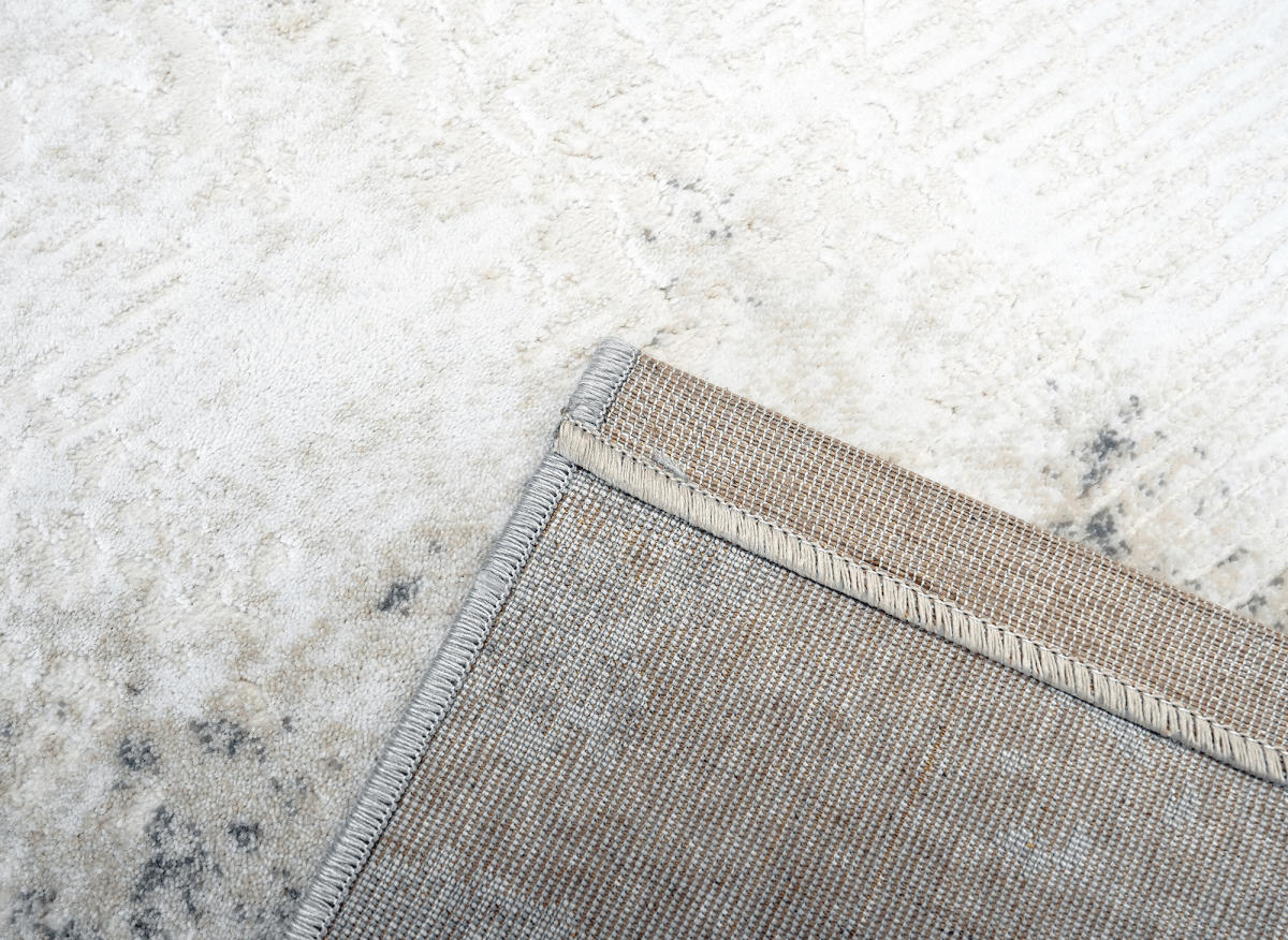 Tapis beige en tissu texturé 200 x 290 cm VANILLE - DécoInParis