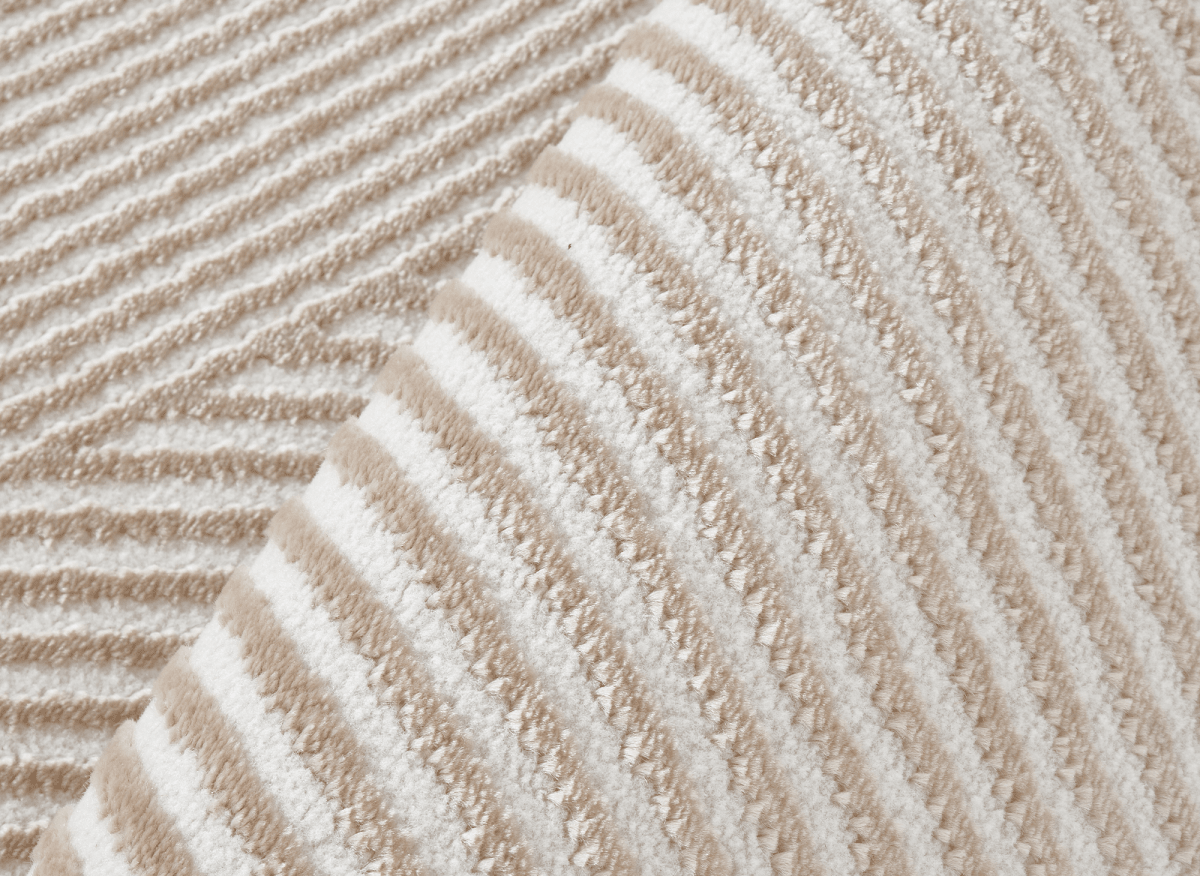 Tapis beige et blanc motif organique 200 x 290 cm SAND - DécoInParis