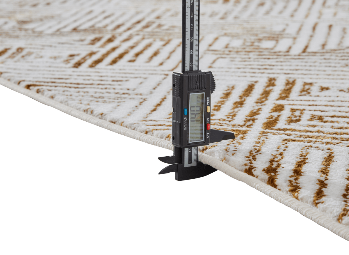 Tapis géométrique beige et marron 160 x 230 cm CARAMEL - DécoInParis