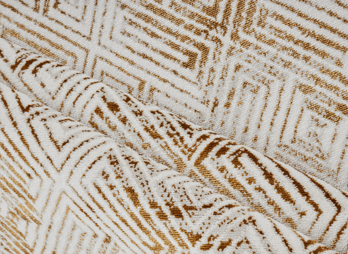 Tapis géométrique beige et marron 160 x 230 cm CARAMEL - DécoInParis