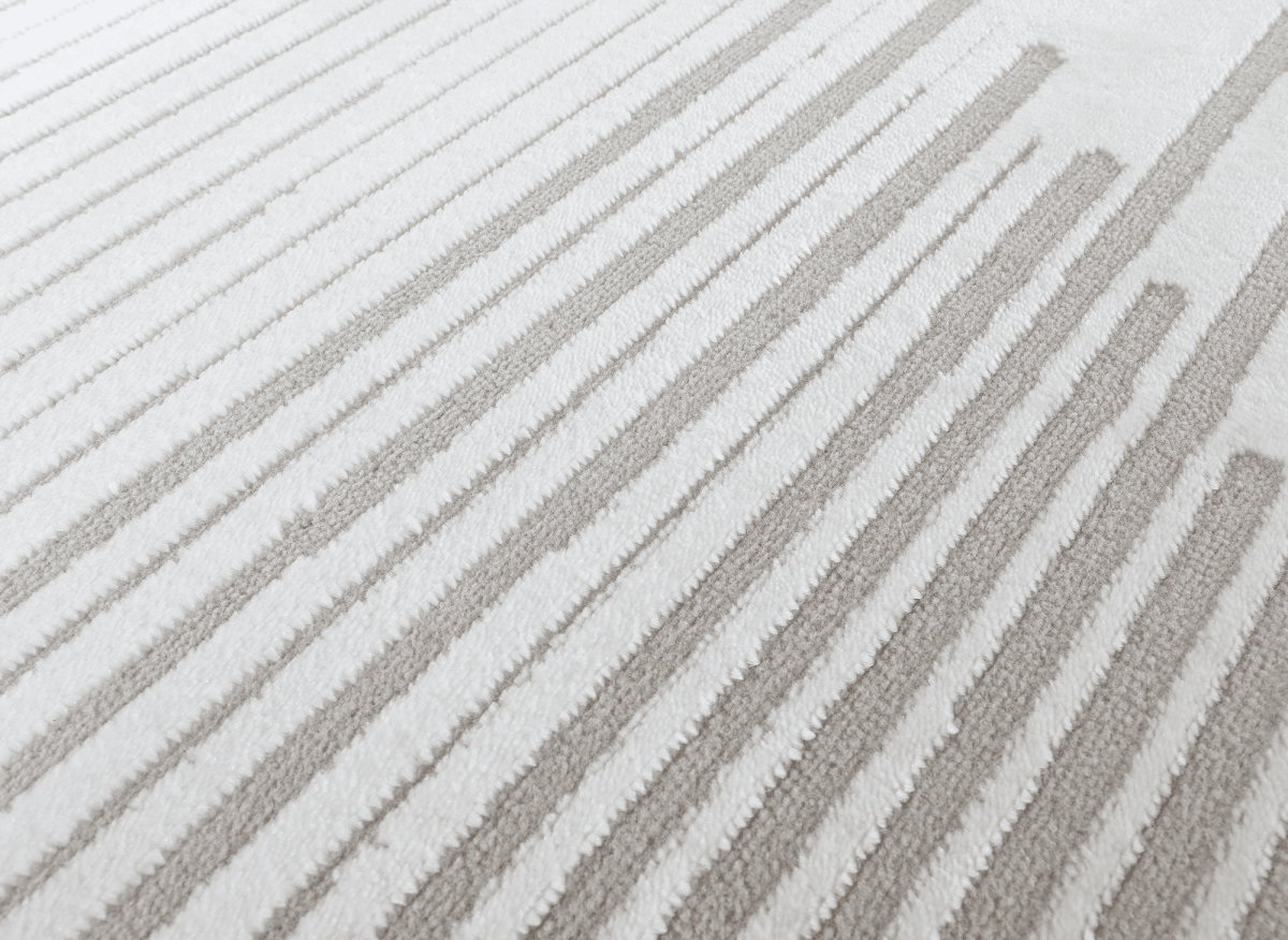 Tapis gris à lignes asymétriques 200 x 290 cm VENISE - DécoInParis
