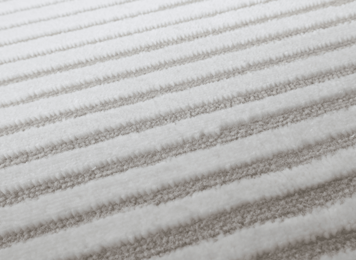 Tapis gris à lignes asymétriques 200 x 290 cm VENISE - DécoInParis