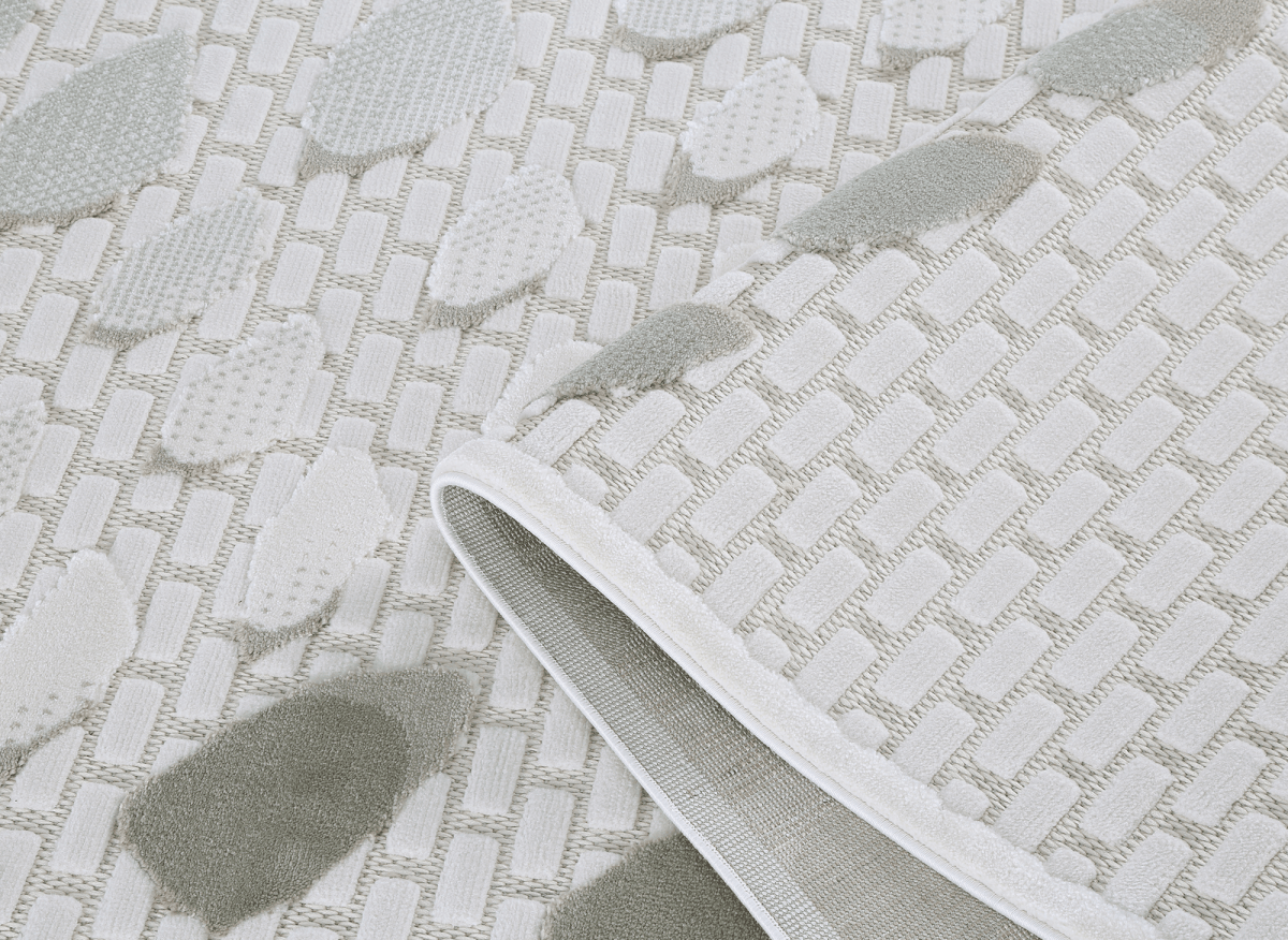 Tapis gris à motifs écailles 160 x 230 cm OLERA - DécoInParis