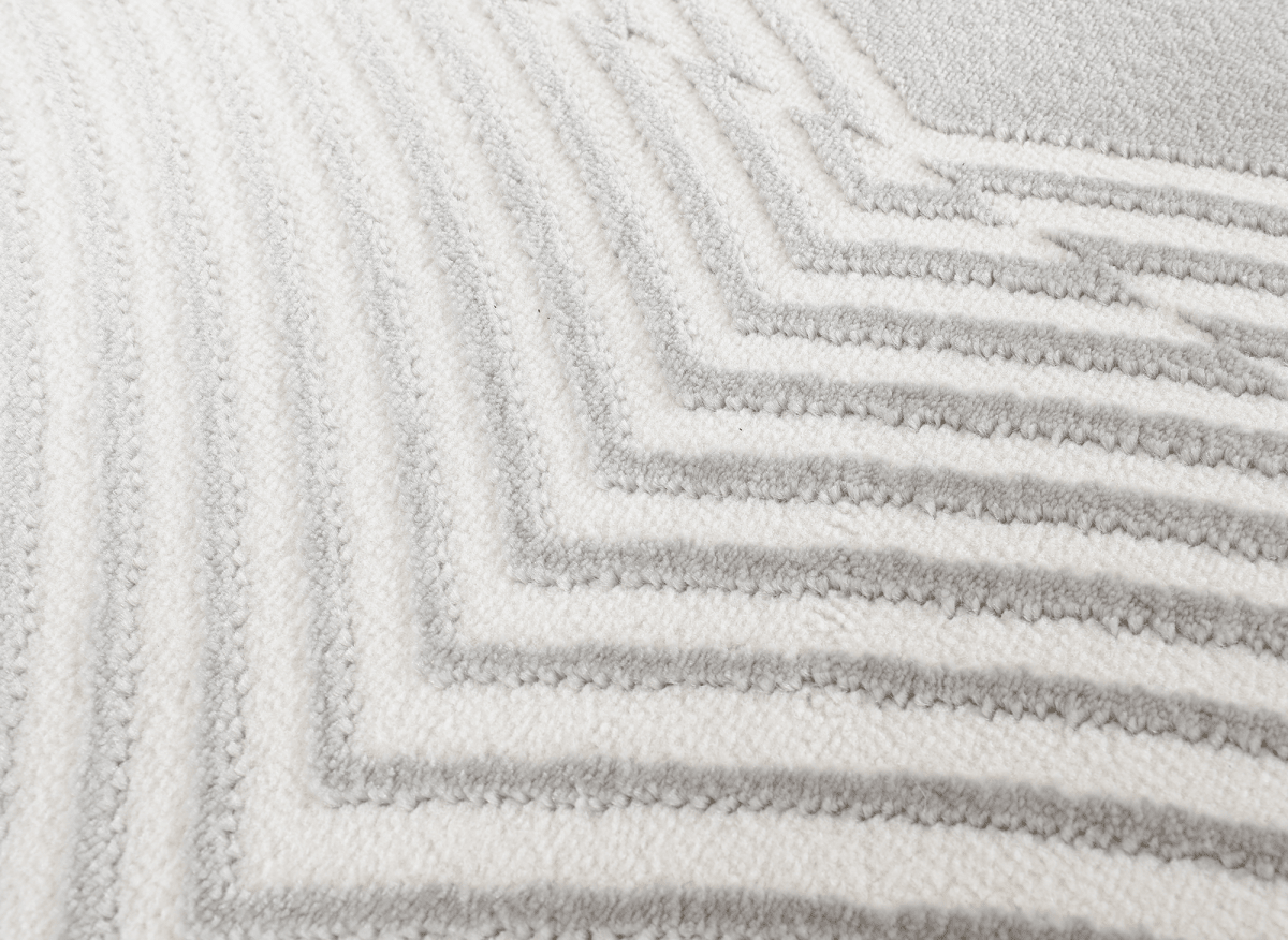 Tapis gris à motifs ronds 160 x 230 cm UTAH - DécoInParis
