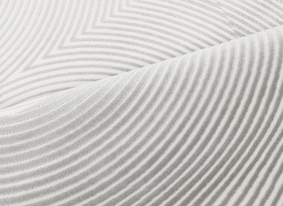 Tapis gris à motifs ronds 200 x 290 cm UTAH - DécoInParis