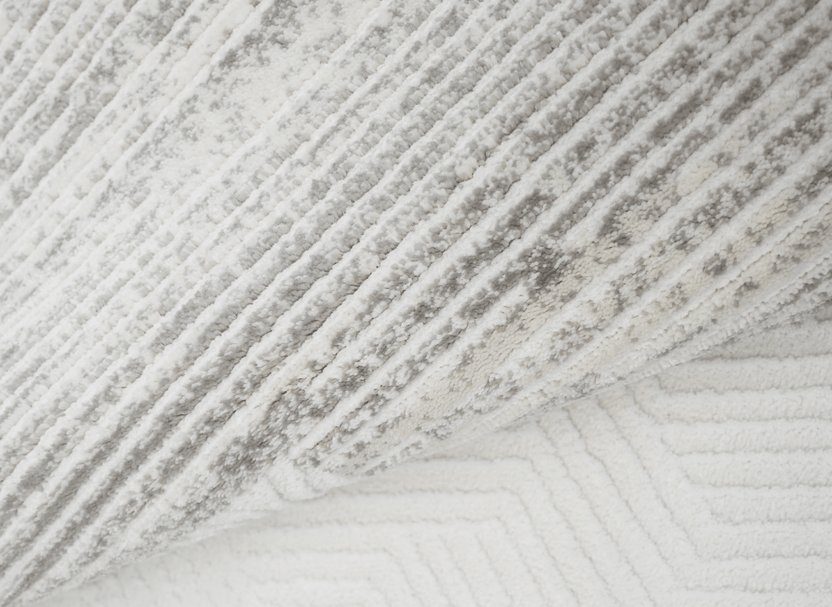 Tapis gris à tissu texturé 200 x 290 cm SOLIS - DécoInParis