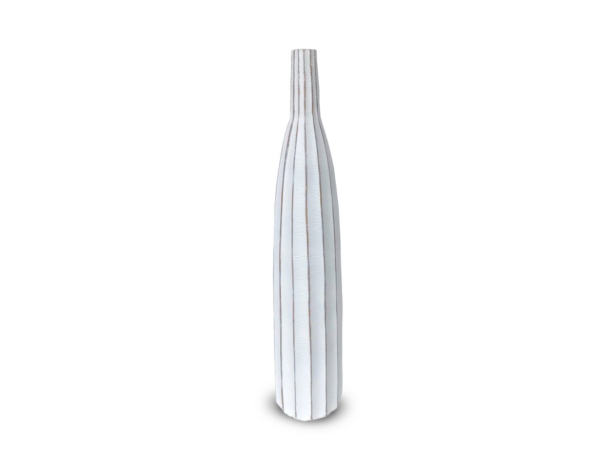 Vase soliflor en résine blanc H50 cm ORME - DécoInParis